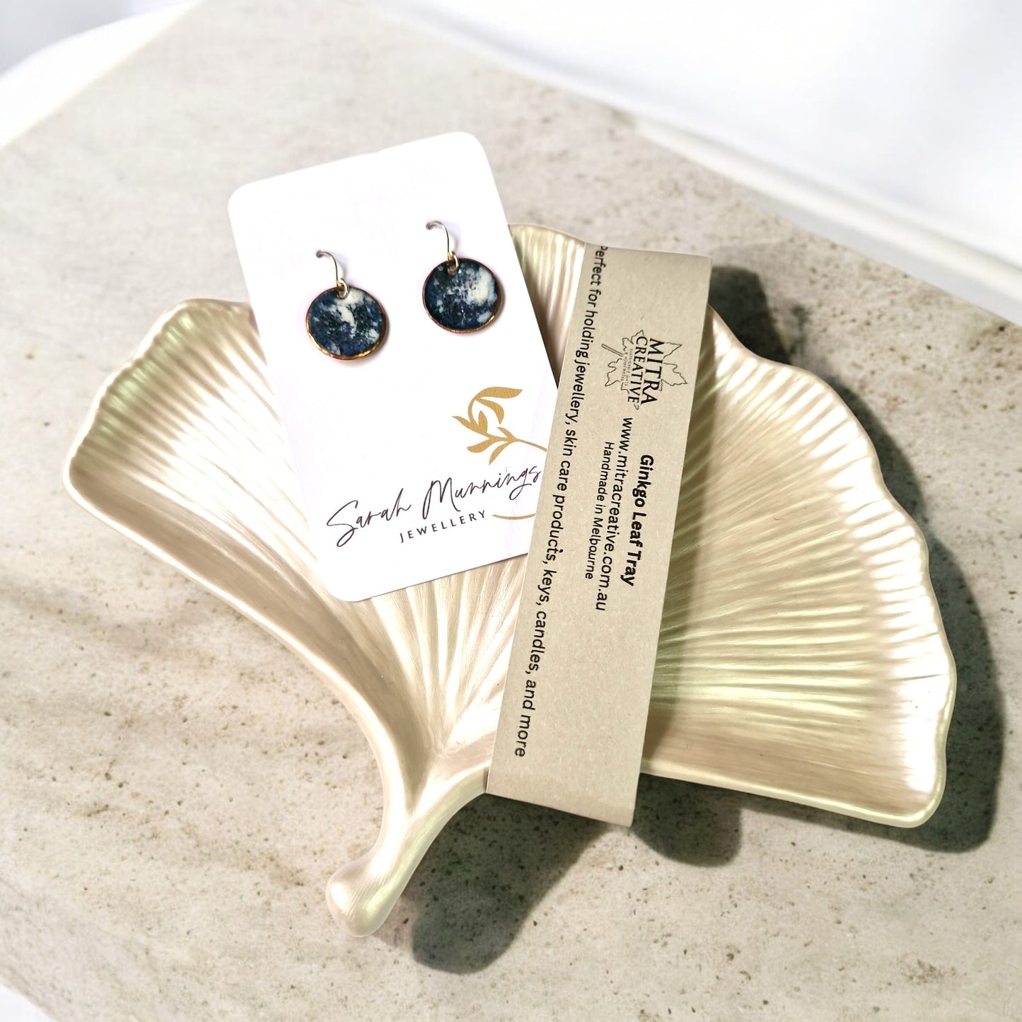 Mother's Day Gift Set - Handcrafted Earrings And Handcrafted Jewellery Tray - Limited Time
