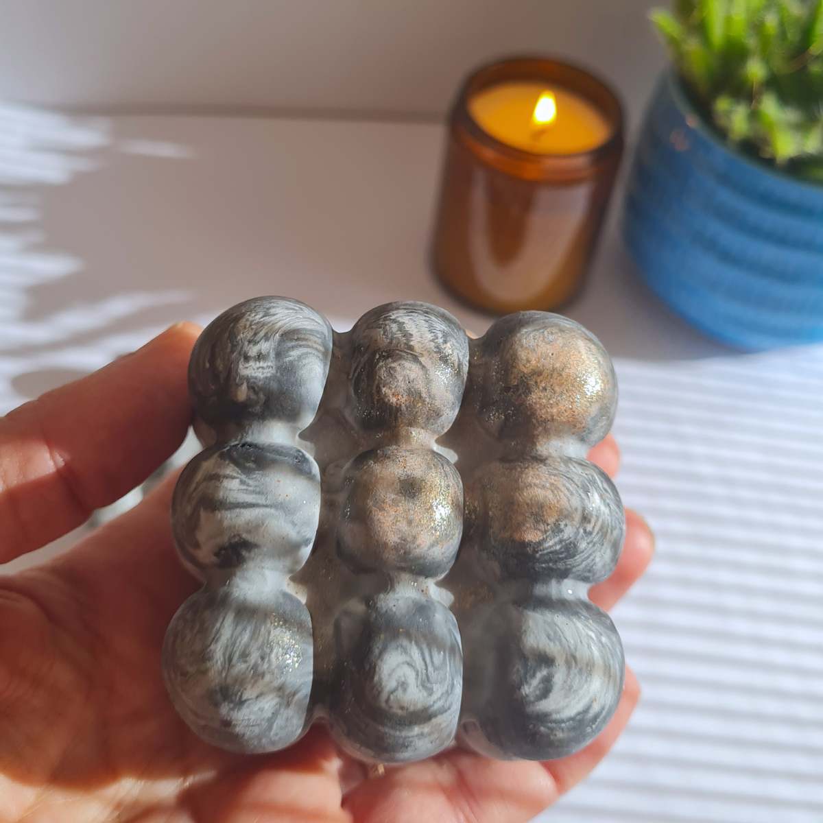 Handmade bubble cube home decor