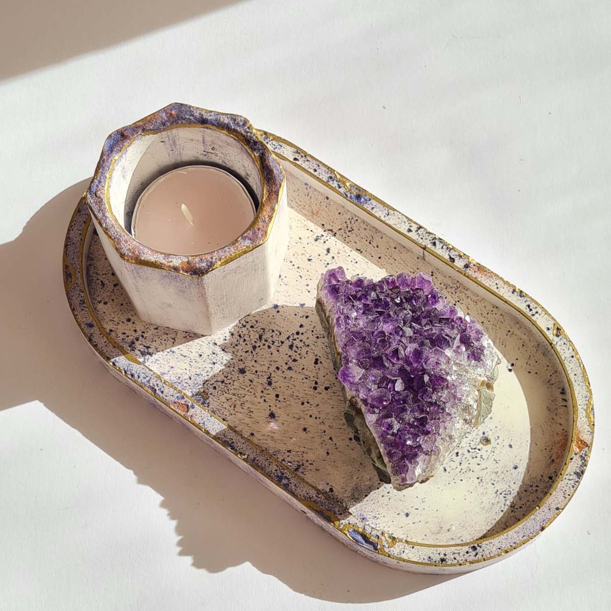 purple rustic home decor gift set