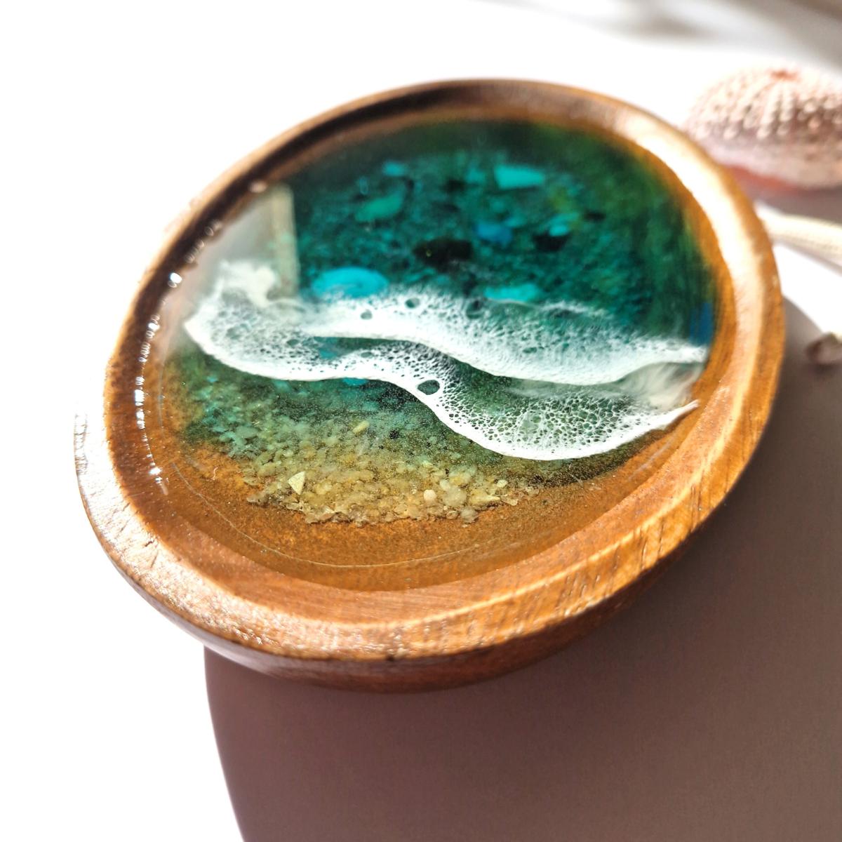 Keepsake Ocean Resin Art Trinket Dish | Gift For Her