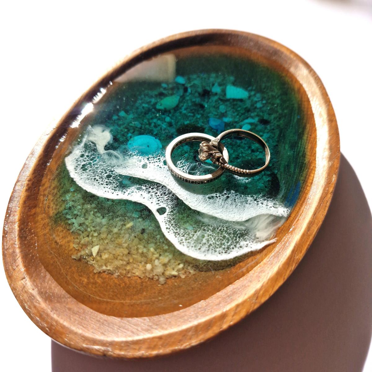 Keepsake Ocean Resin Art Trinket Dish | Gift For Her