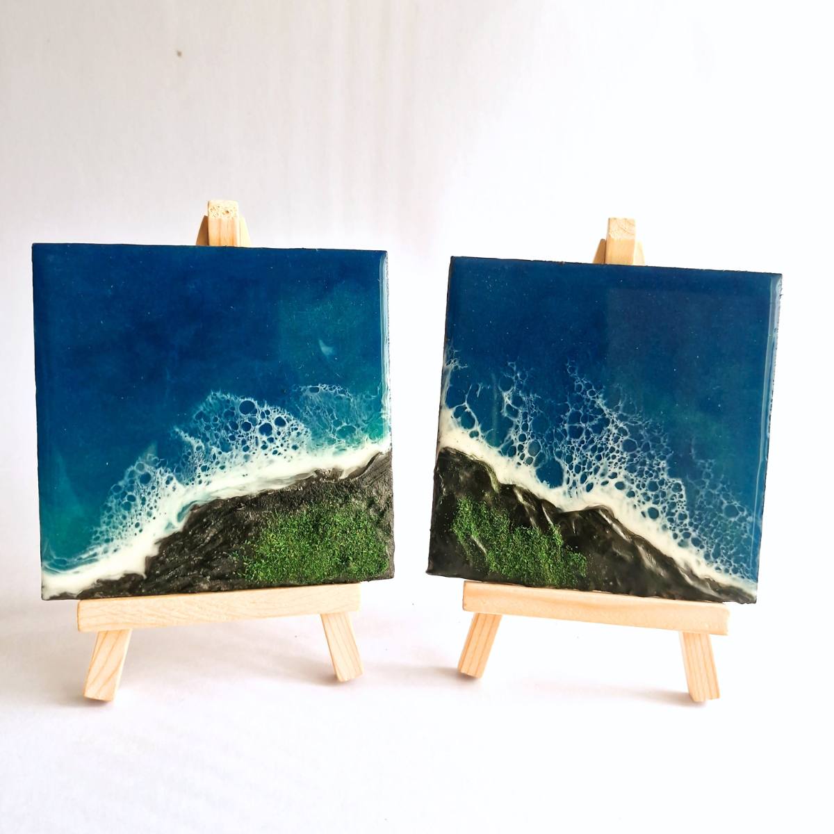 Mini Ocean/Beach Resin Art | Seascape Painting