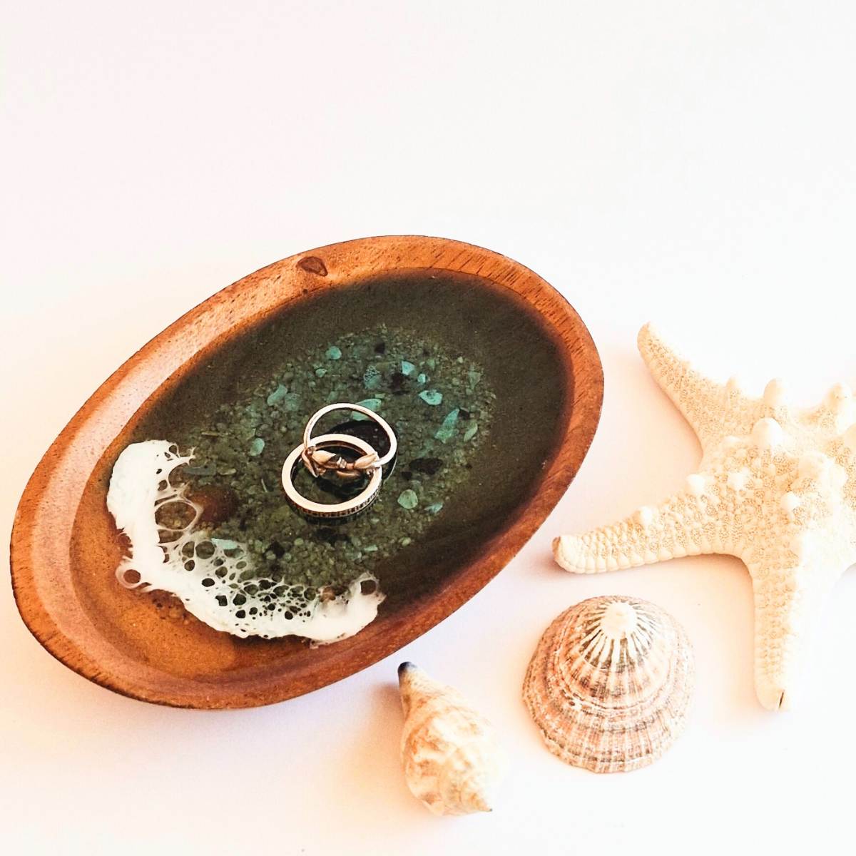 Ocean Resin Art Jewellery Dish | Ring Dish | Gift For Her