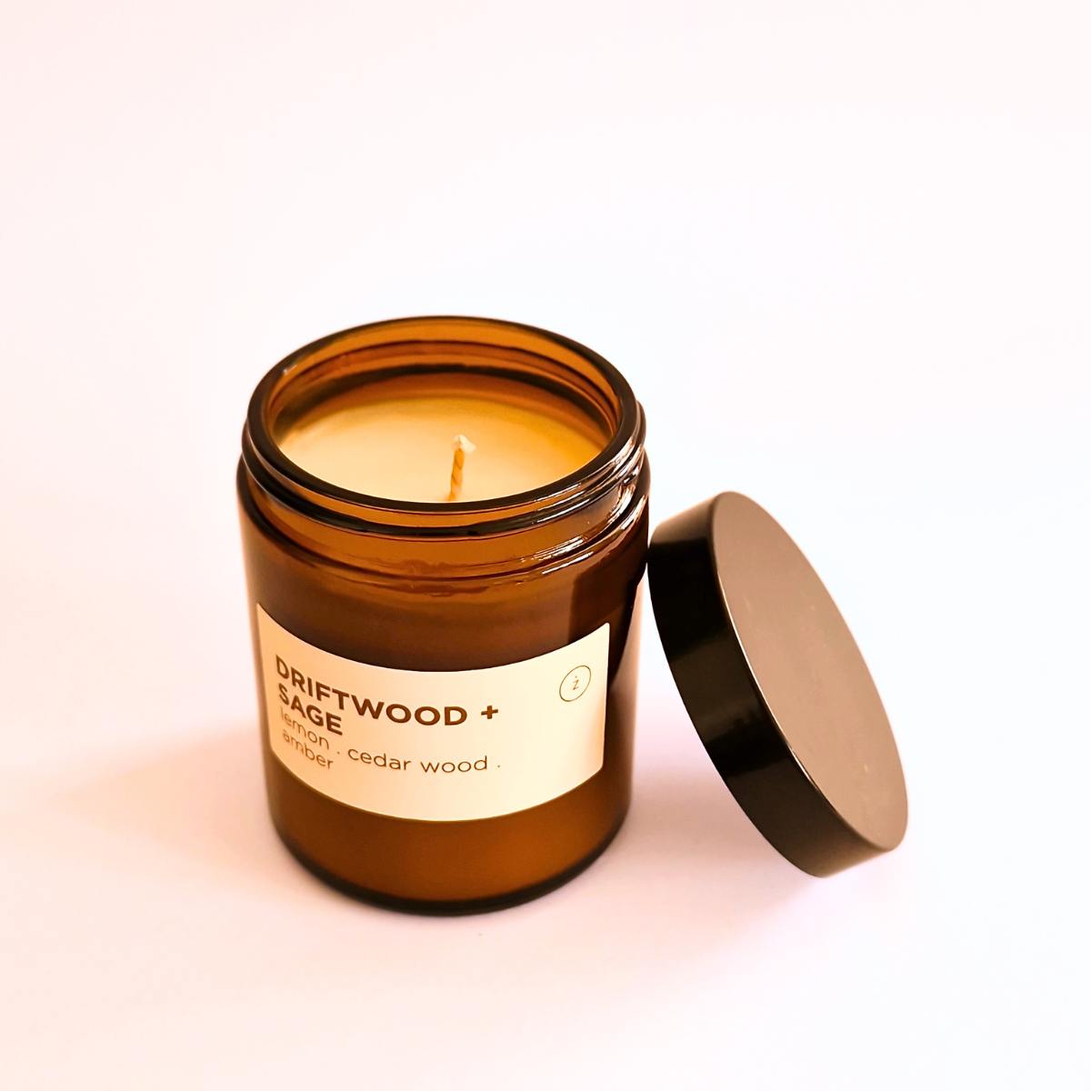 Driftwood Sage - Lemon, Cedarwood & Amber Soy Candle