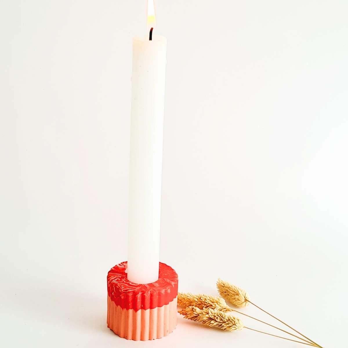 Stick candle holder - fall decor