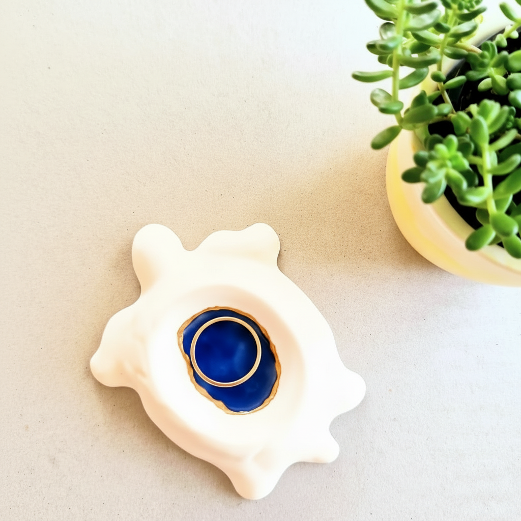 Hope Turtle Ring Dish - Handcrafted Jewellery Holder Gift