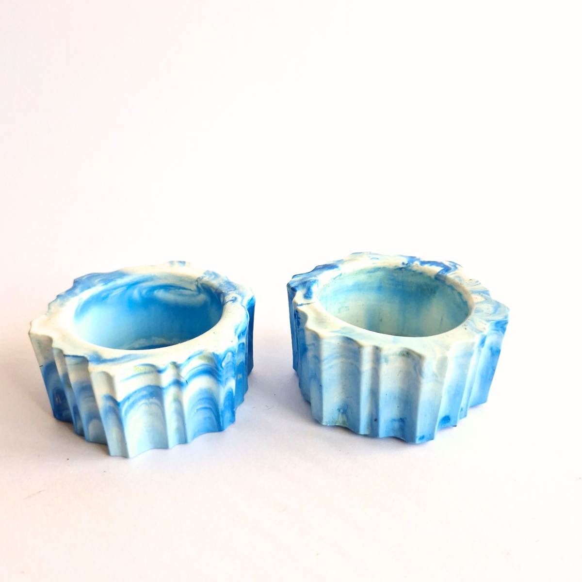 Blue And White Tealight Candle Holder Set