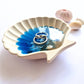 Seashell Ring Dish with Ocean Resin Art - Beach Lovers Gift