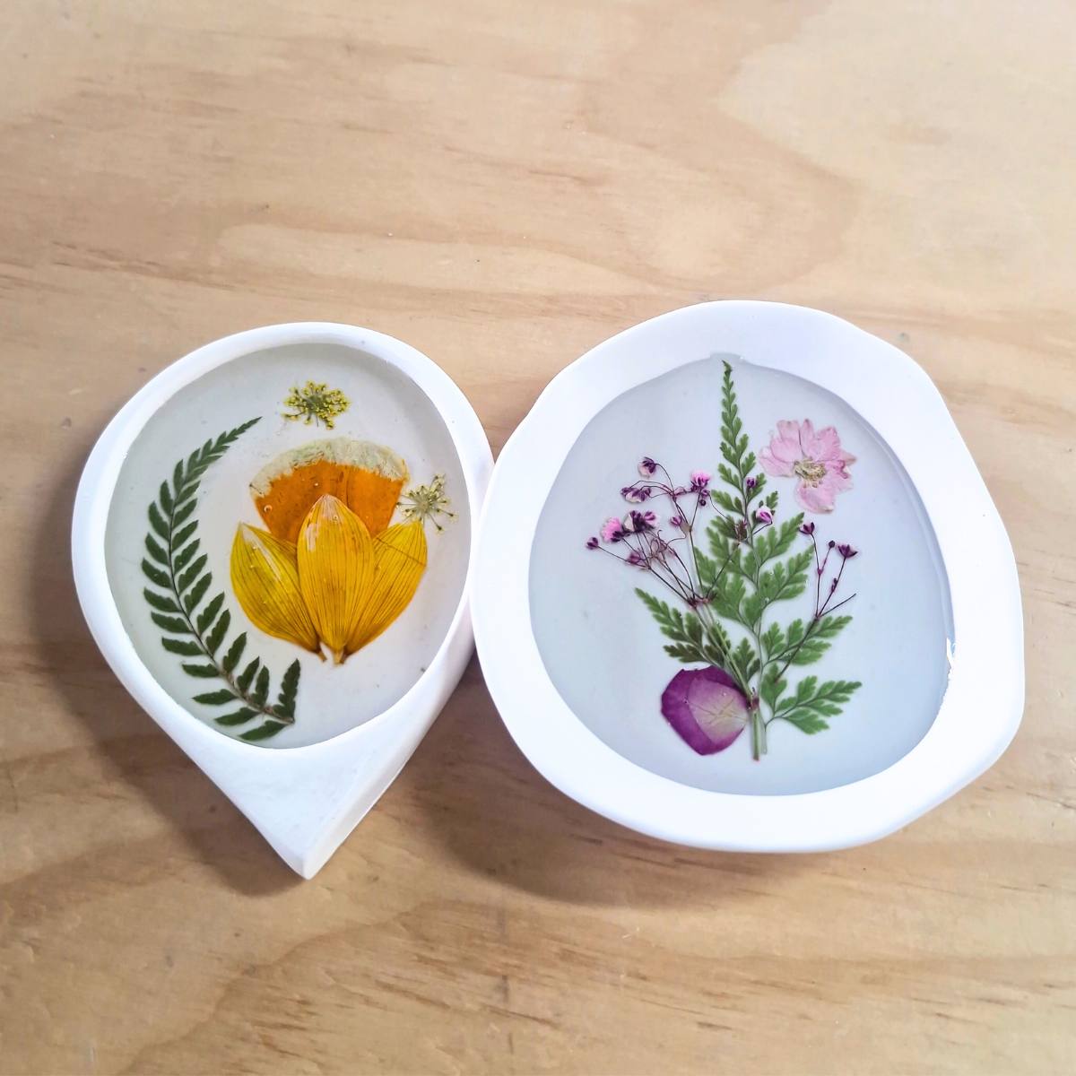Pressed Flowers Resin Art Trays Workshop