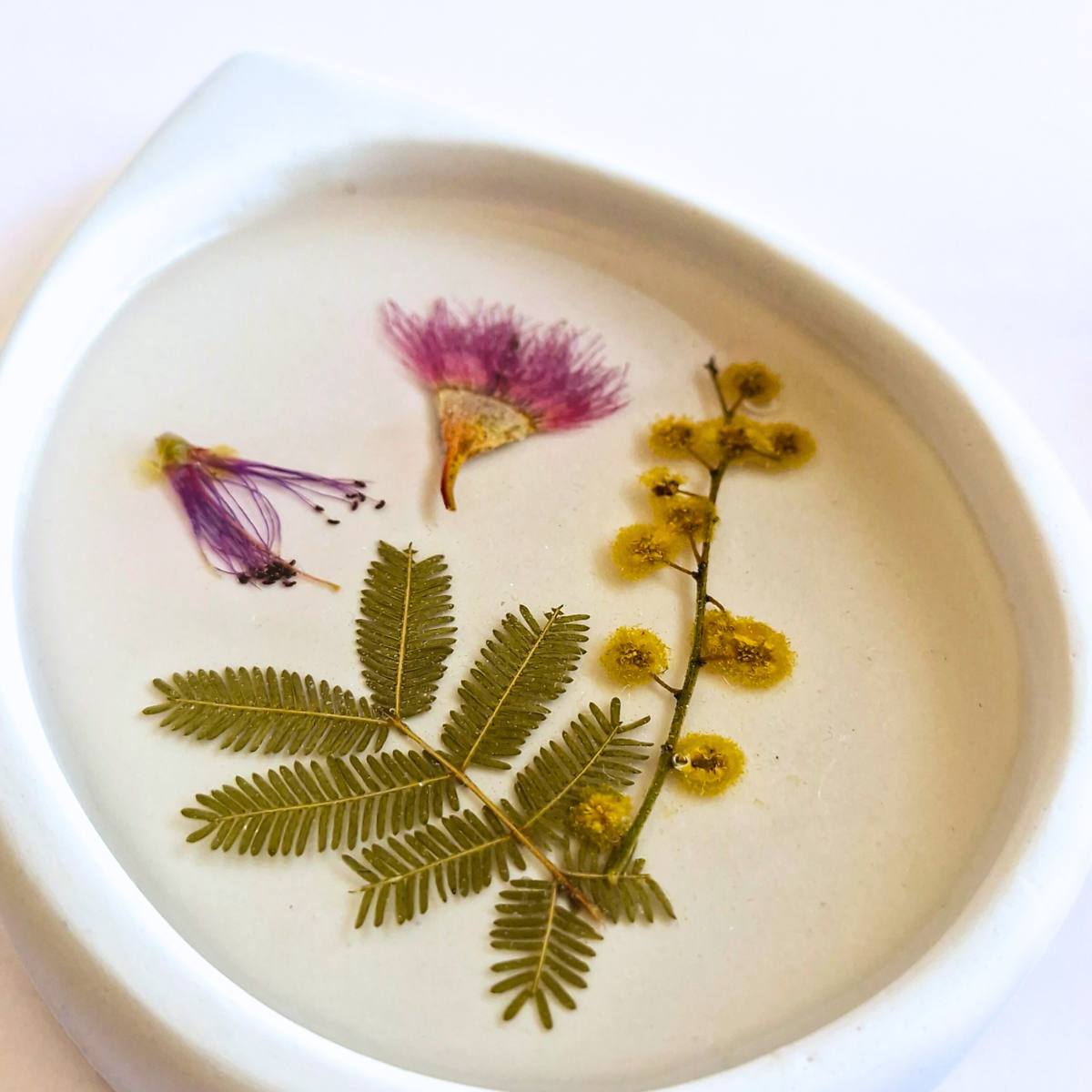 Drop Botanical Vanity Tray | Preserved Australian Native Flowers | Handcrafted Resin