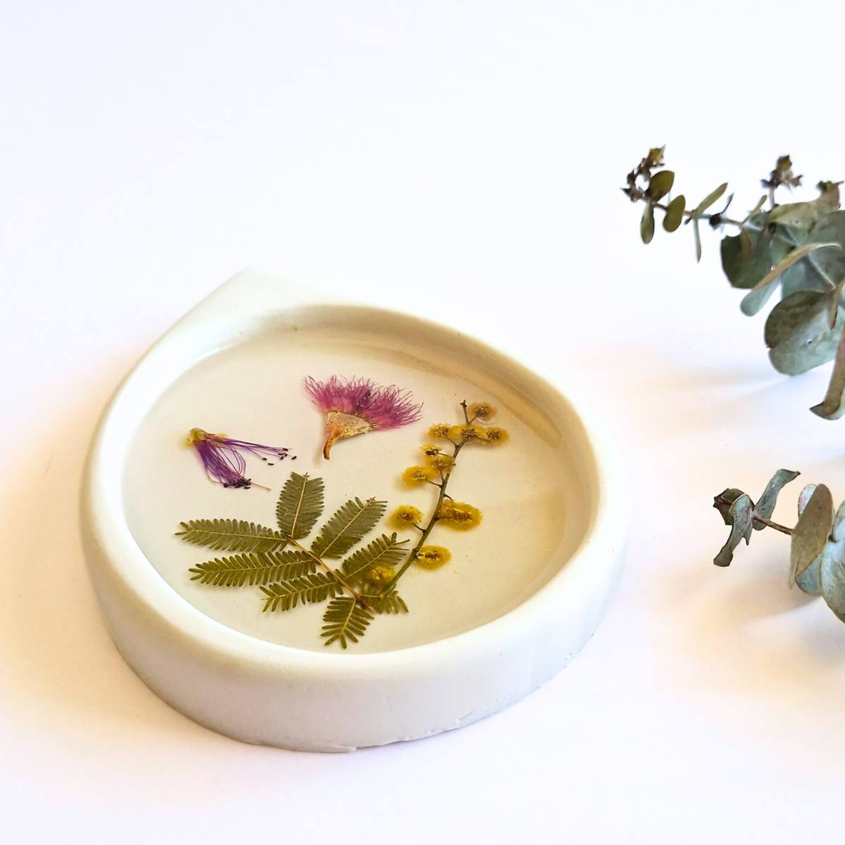 Drop Botanical Vanity Tray | Preserved Australian Native Flowers | Handcrafted Resin