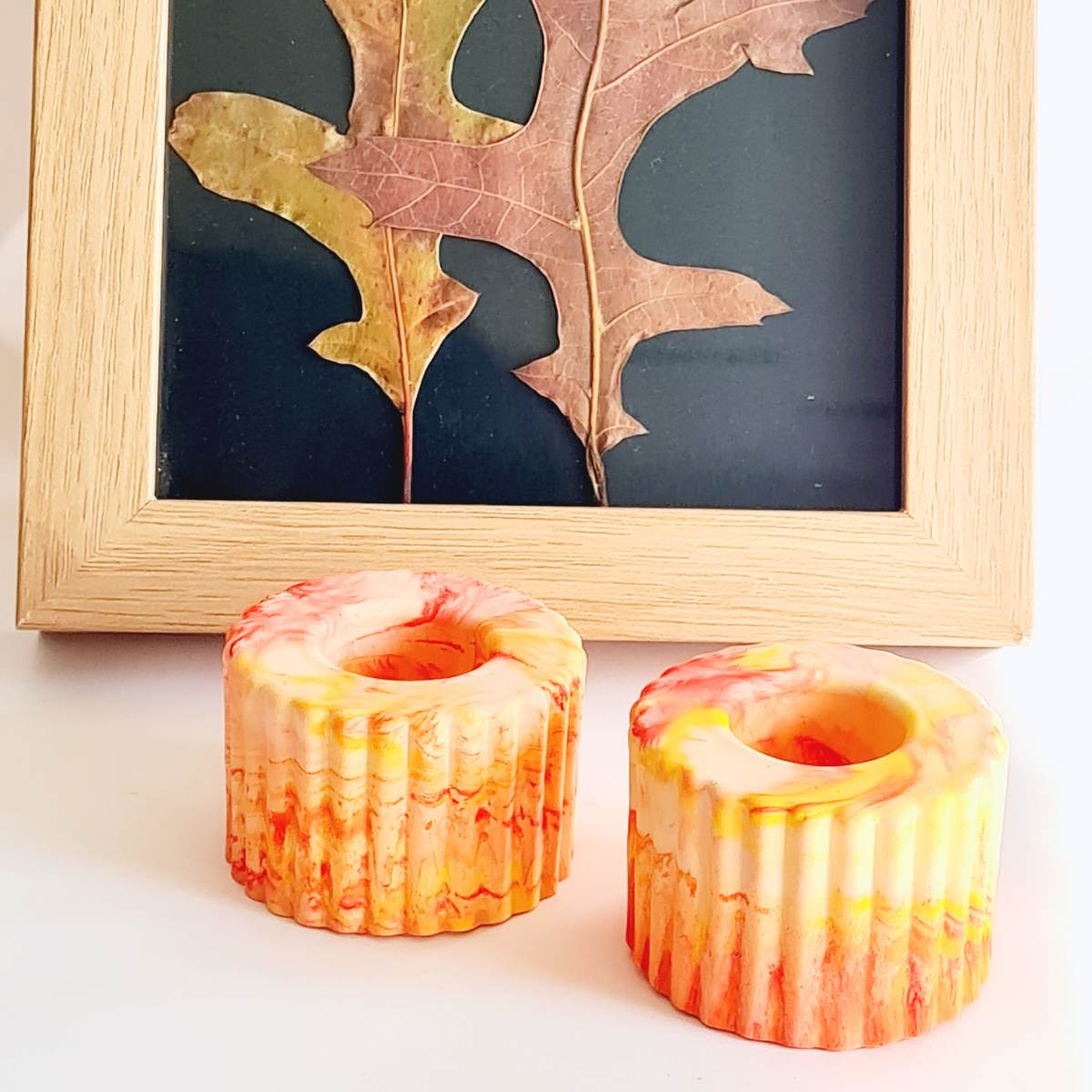 stick candle holder set - fall decor