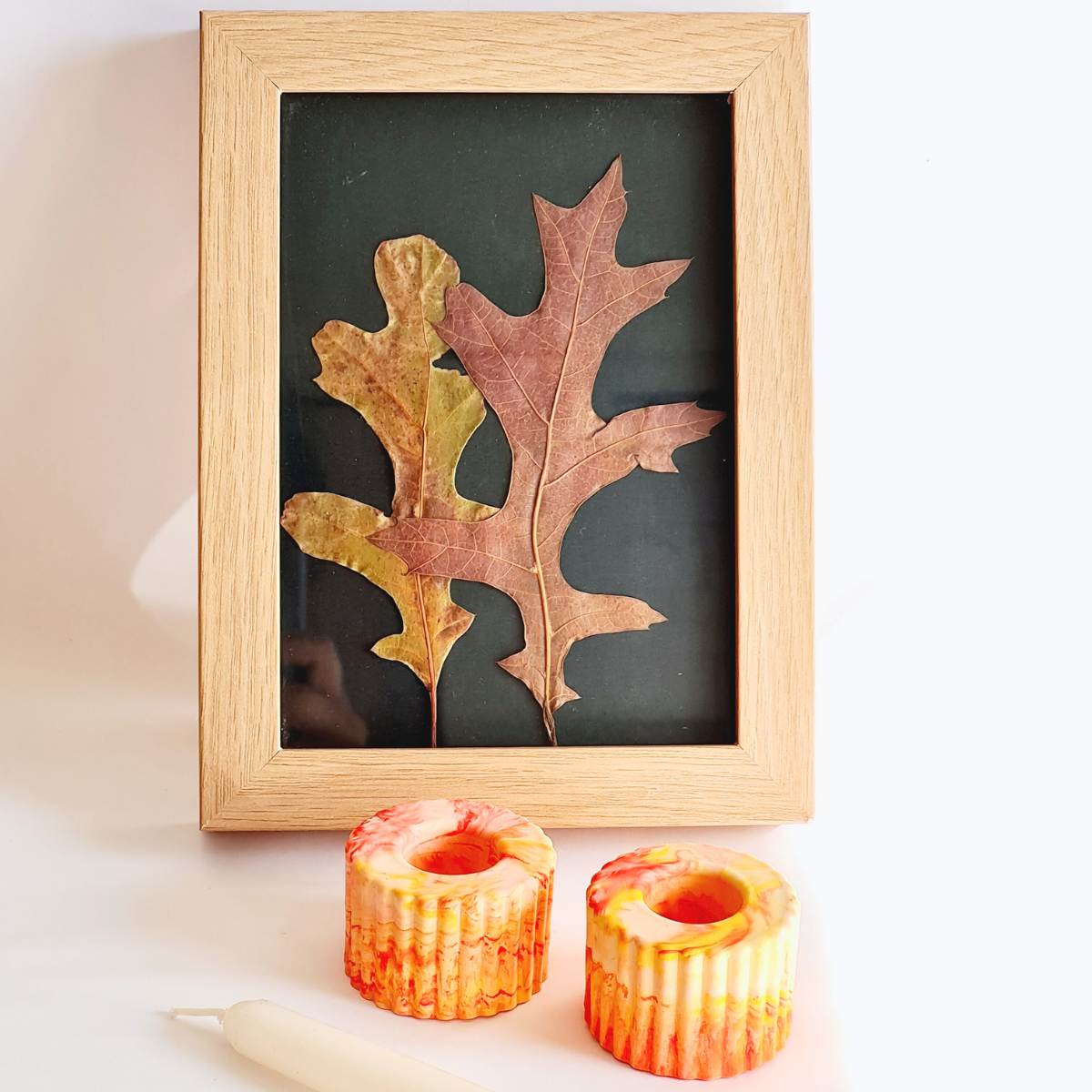 stick candle holder set - fall decor