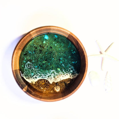 Decorative Bowl With Ocean Art - Beach Themed Decor
