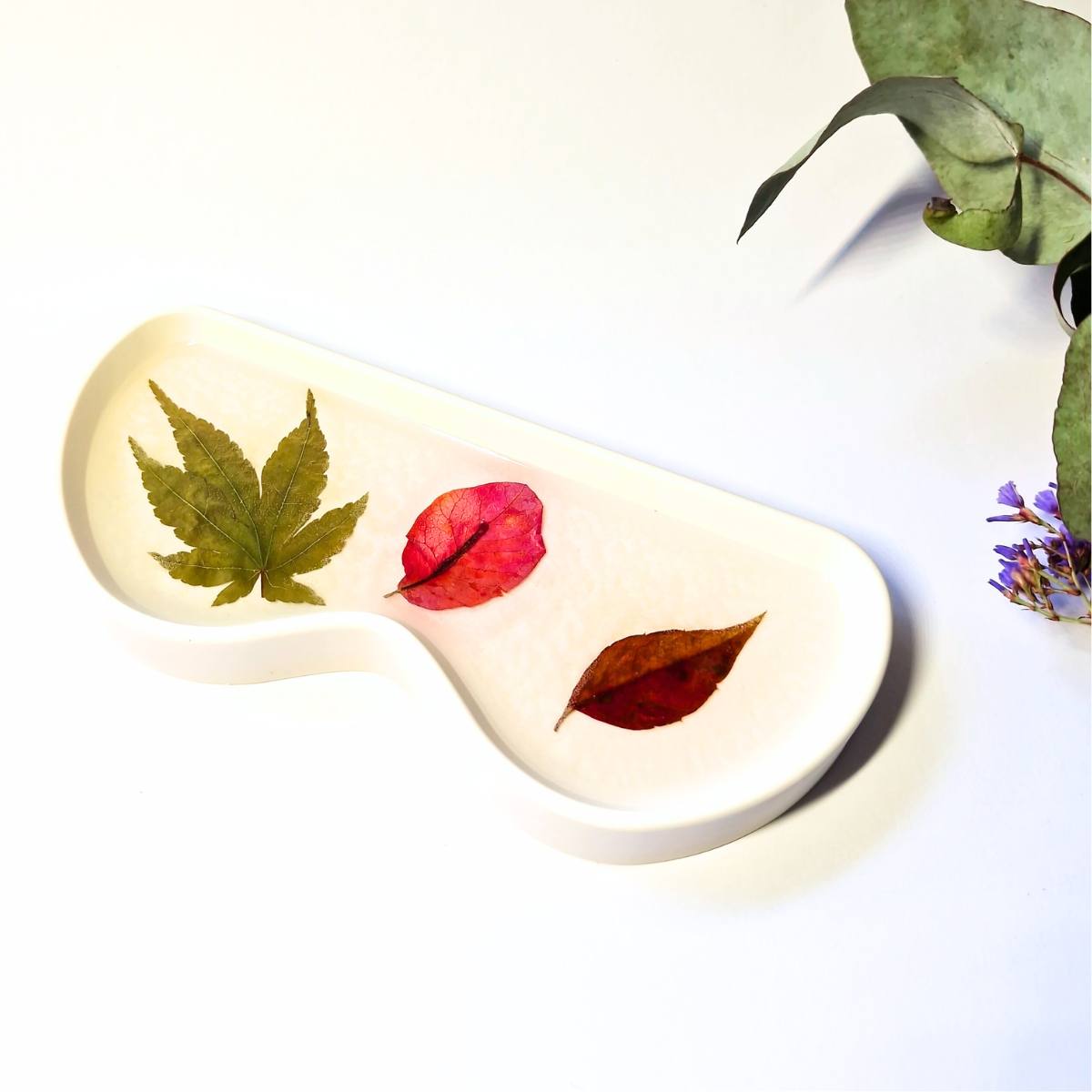 Botanical Eyeglasses Tray - Handmade Home Decor