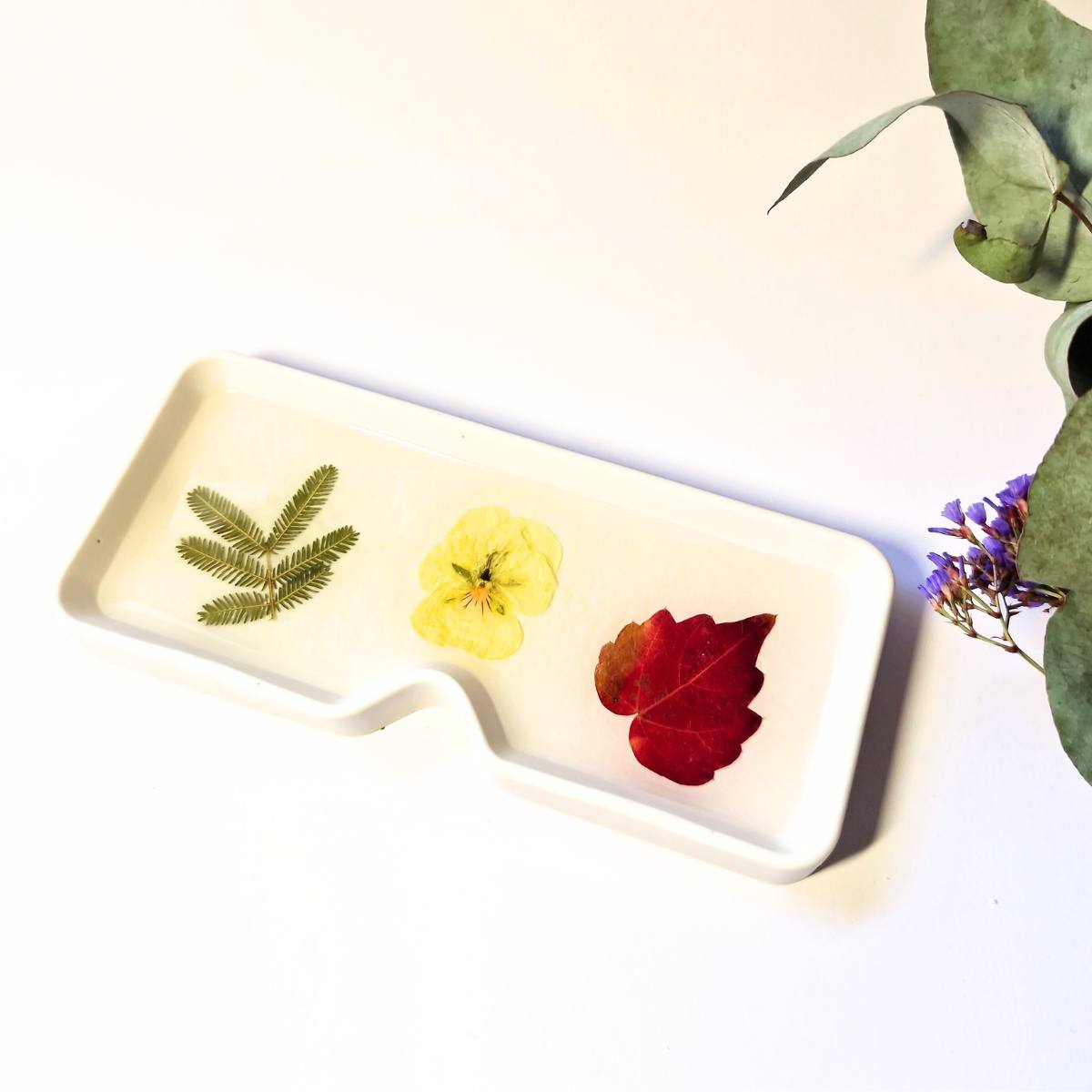 Botanical Eyeglasses Tray - Handmade Home Decor