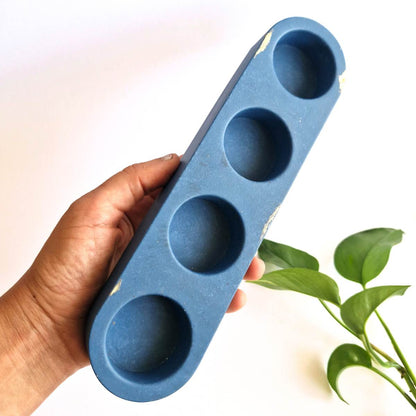 Four Slots Candle Holder In Two Colors | Air Plant Holder | Gift For Them | Centerpiece