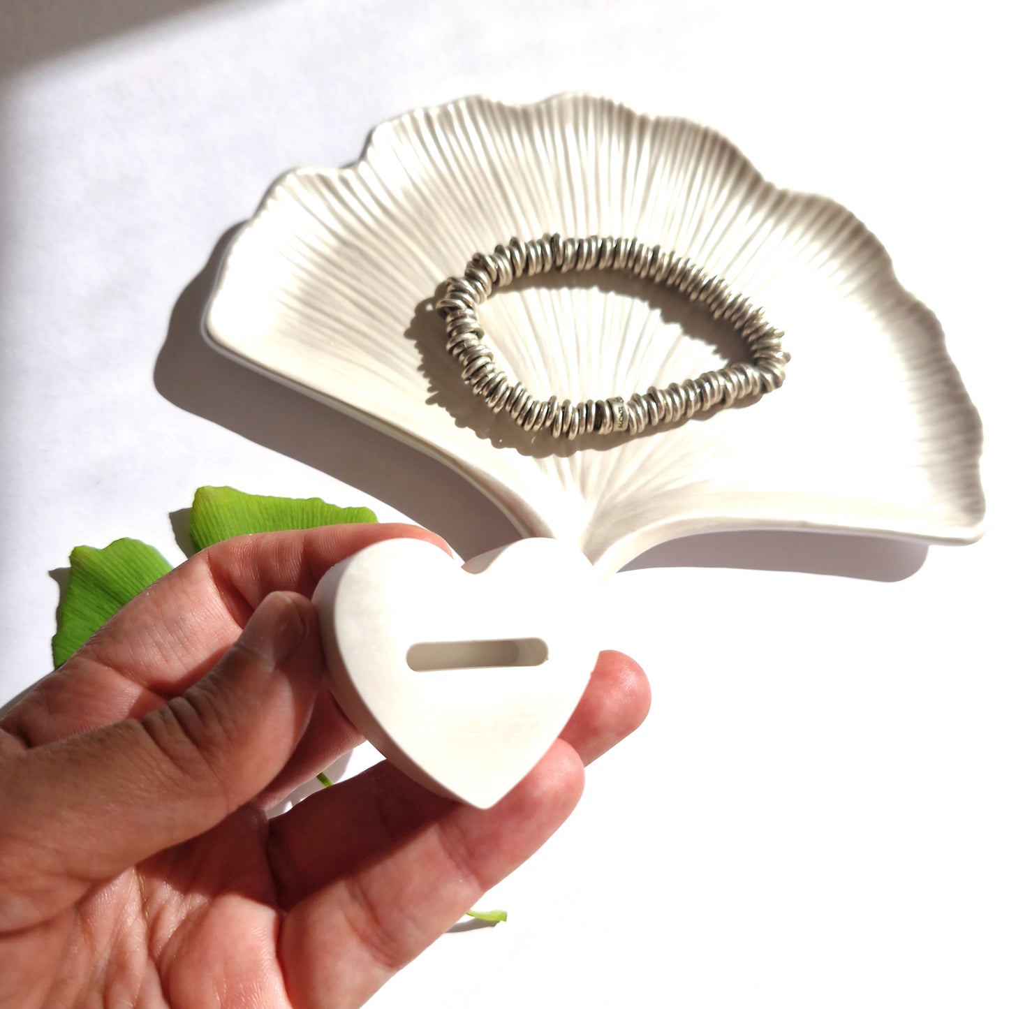 Ginkgo Leaf Trinket Tray And Ring Holder Gift Set In Two Colors | Gift For Her