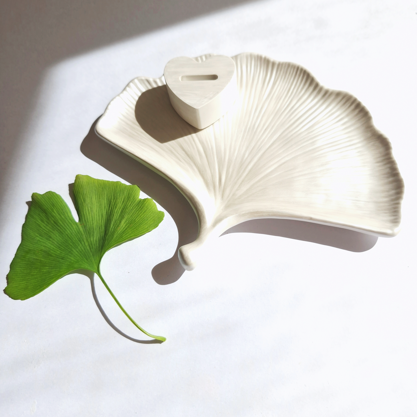 Ginkgo Leaf Trinket Tray And Ring Holder Gift Set In Two Colors | Gift For Her