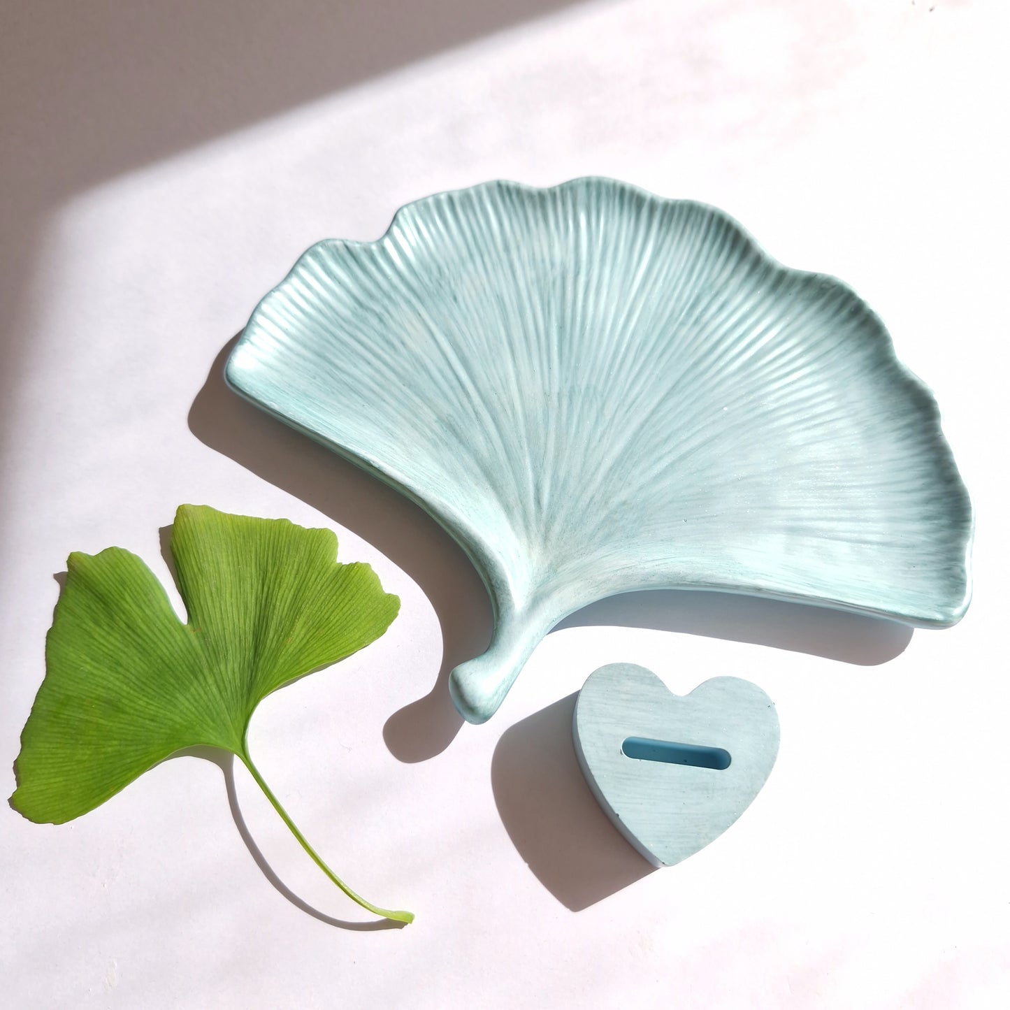 Ginkgo Leaf Trinket Tray And Ring Holder Gift Set In Two Colors | Gift For Her