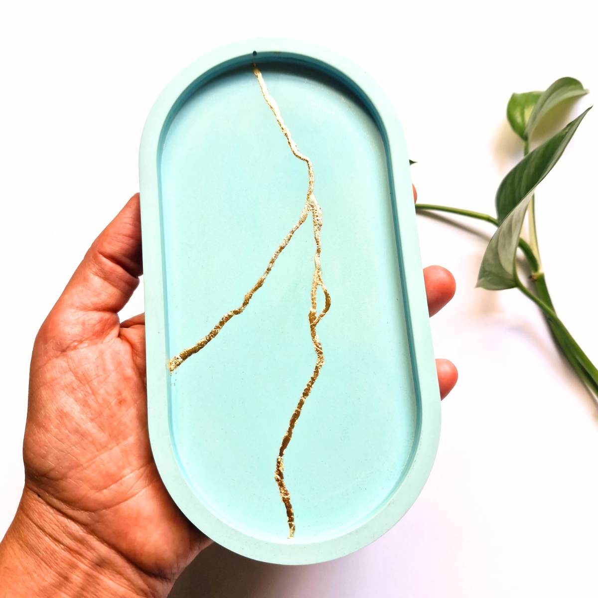 Turquoise Oval Trinket Tray