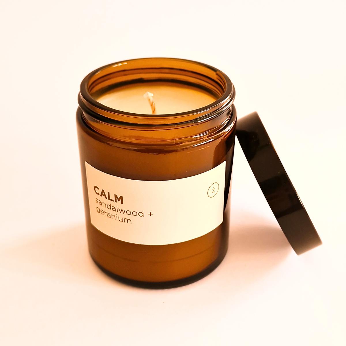Calm - Sandalwood & Geranium Soy Candle