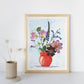 Garden Bouquet Botanical Art Print – Pressed Flower Wall Art