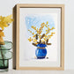 Yellow Wattle Botanical Art Print – Pressed Flower Wall Art