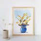 Yellow Wattle Botanical Art Print – Pressed Flower Wall Art