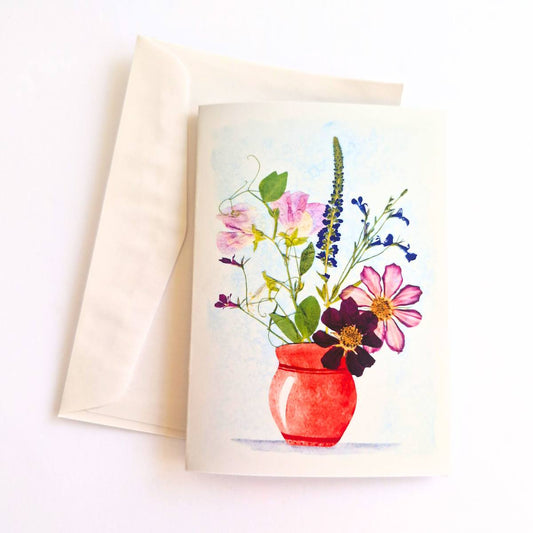 Garden Bouquet Art Greeting Card – Blank Inside