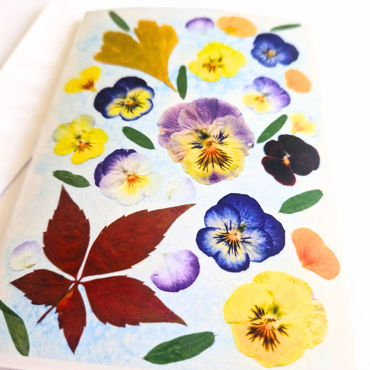 Pansy Collage Art Greeting Card – Blank Inside