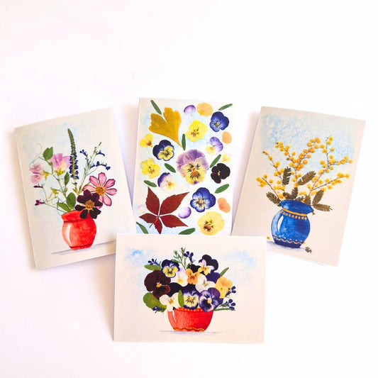 Botanical Art Greeting Card Pack – Set of 4