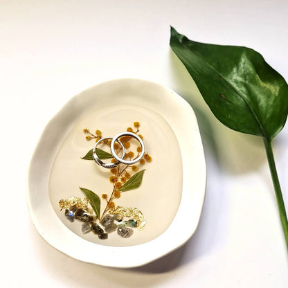 Medium Botanical Jewellery Dish | Preserved Australian Native Flowers | Handcrafted Resin
