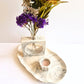 Elegant Black And White Home Harmony Set: Tray, Candle Holder And Propagation Vase