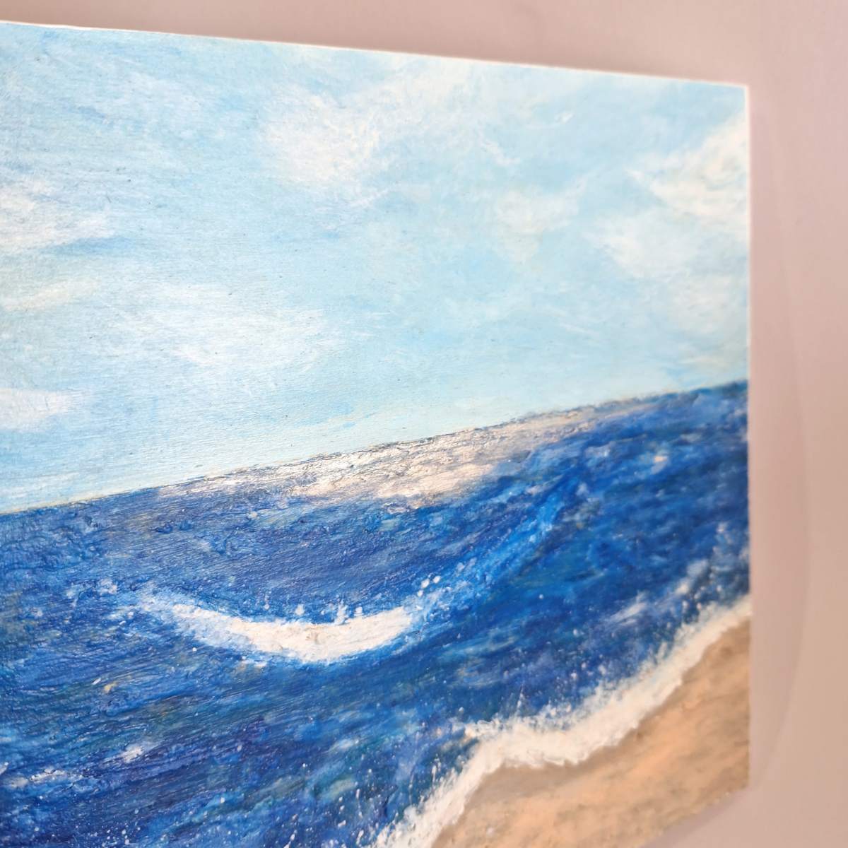 Ocean Waves - Textured Beach Scene Wall Art