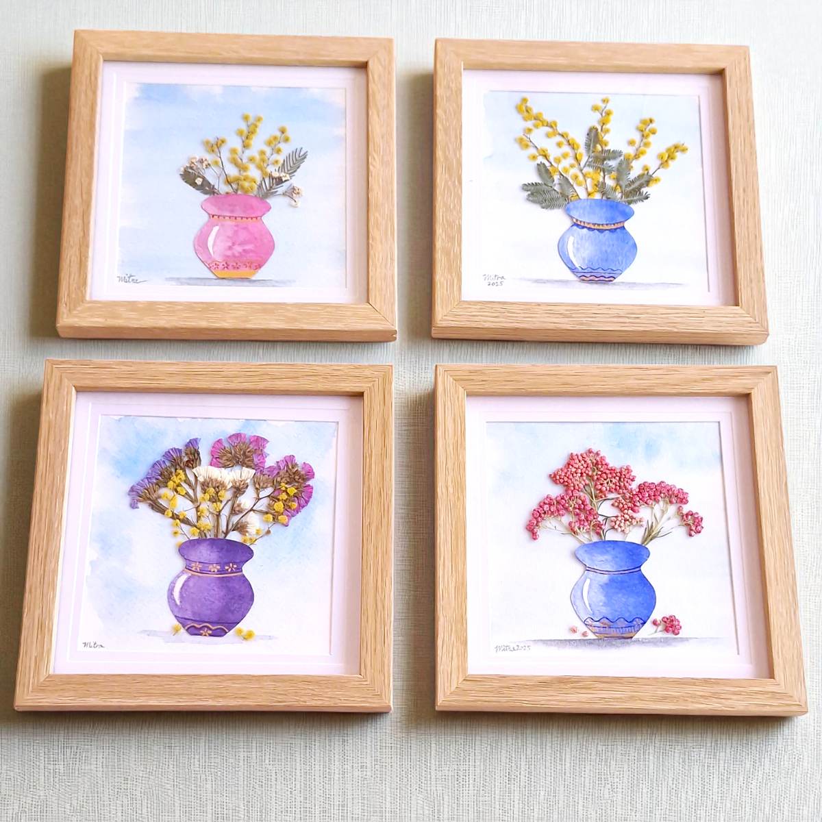 Pressed Flowers and Watercolor Art Frame Workshop