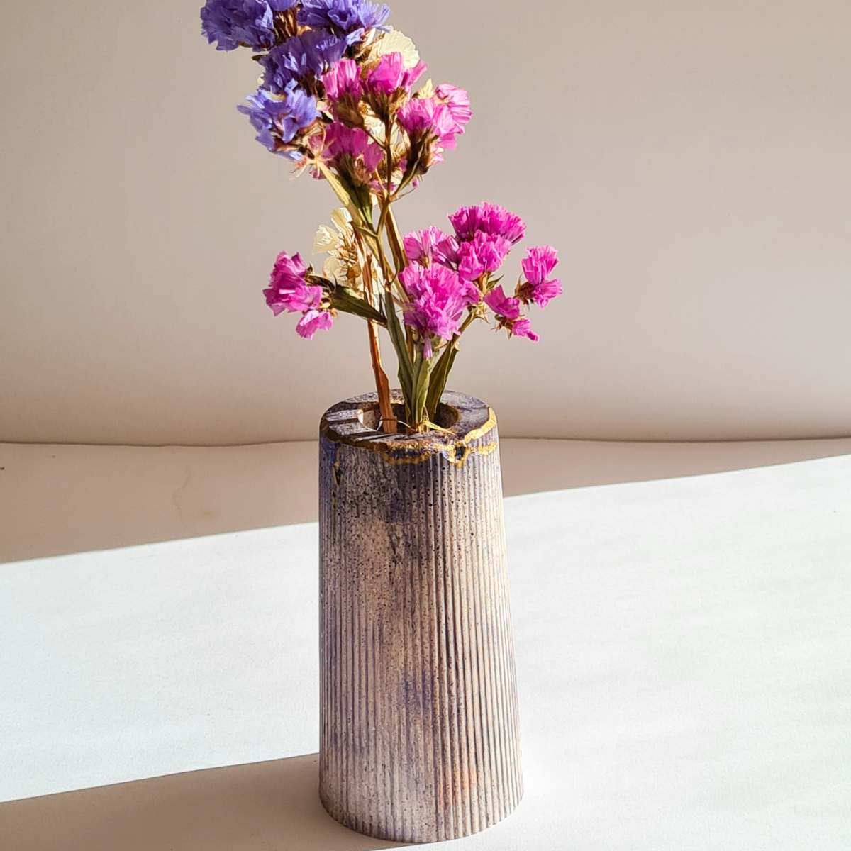 purple rustic home decor vase