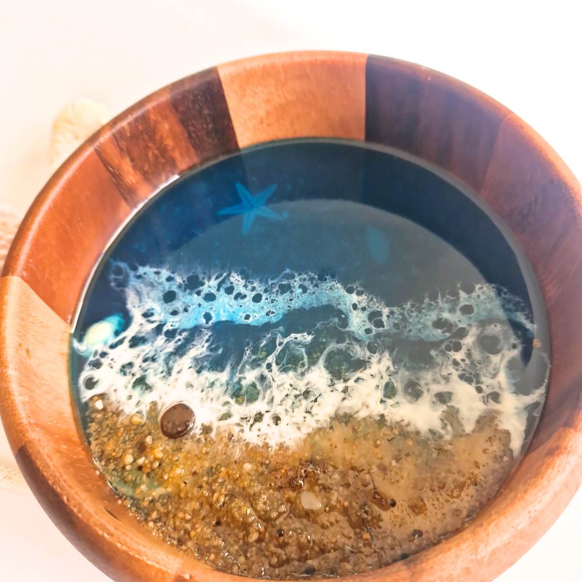 Decorative Bowl With Resin Art In Two Styles