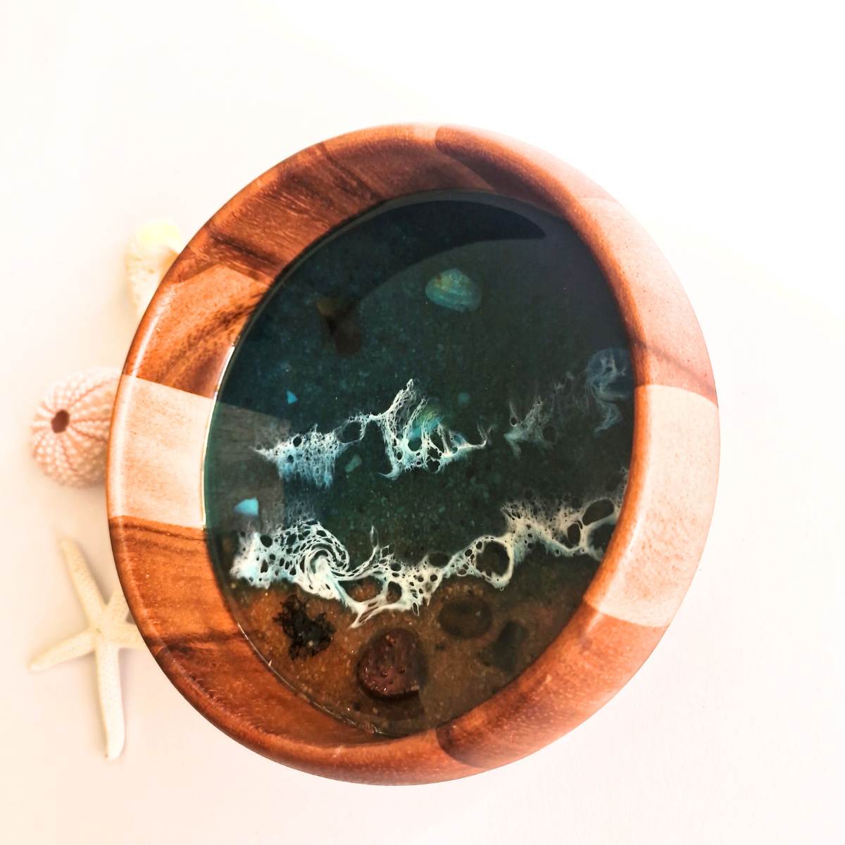 Decorative Bowl With Resin Art In Two Styles