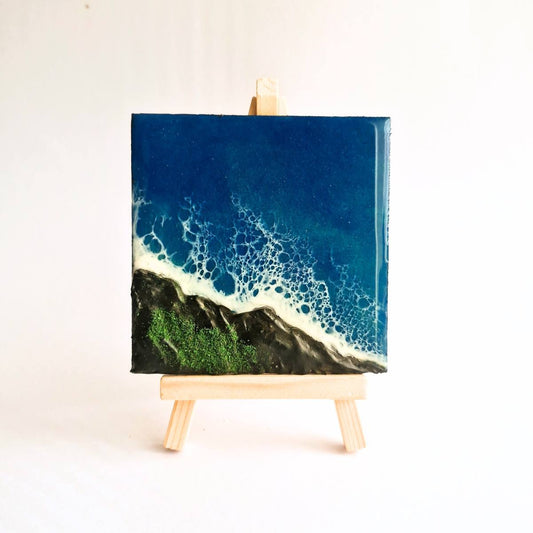 Mini Ocean/Beach Resin Art | Seascape Painting