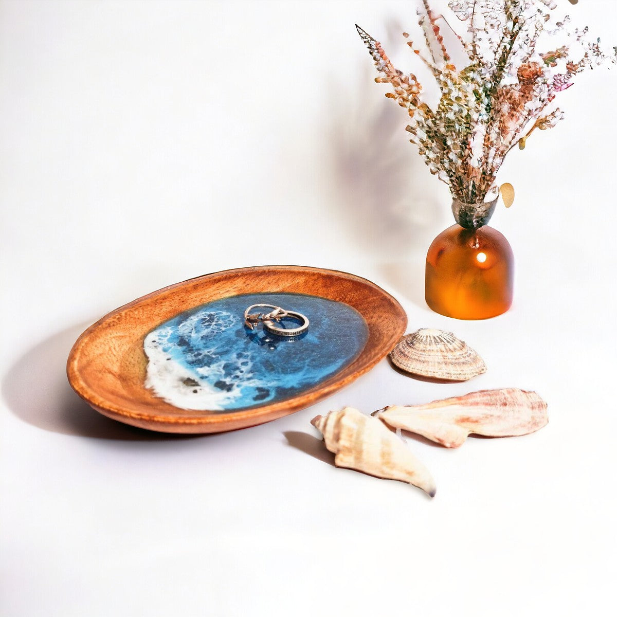 Ocean Resin Art Jewellery Dish | Keepsake Gift | Unique Gift For Her