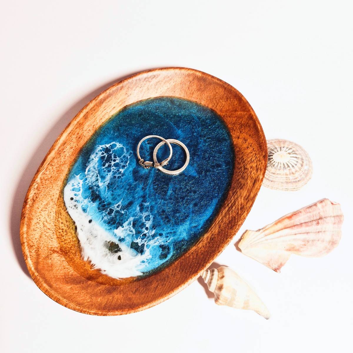 Ocean Resin Art Jewellery Dish | Keepsake Gift | Unique Gift For Her