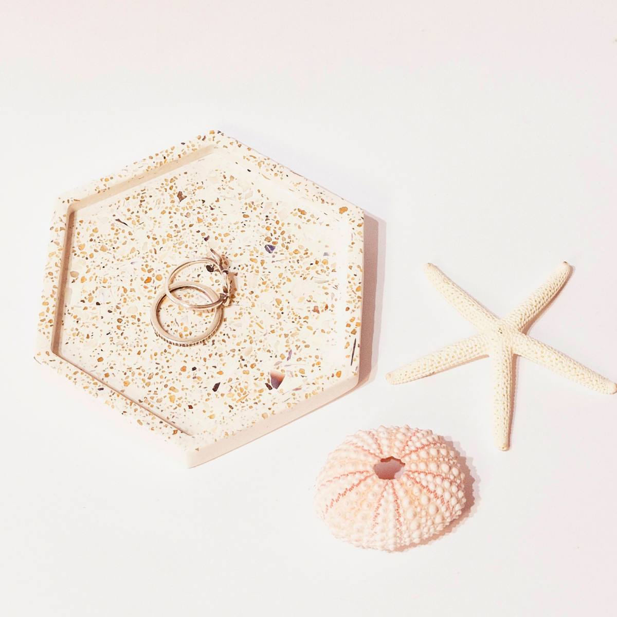 Shell And Sand Terrazzo Trinket Dish | Coaster