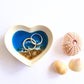Blue Ocean Heart Ring Dish - Melbourne Beach Resin Art - Wedding Anniversary Gift