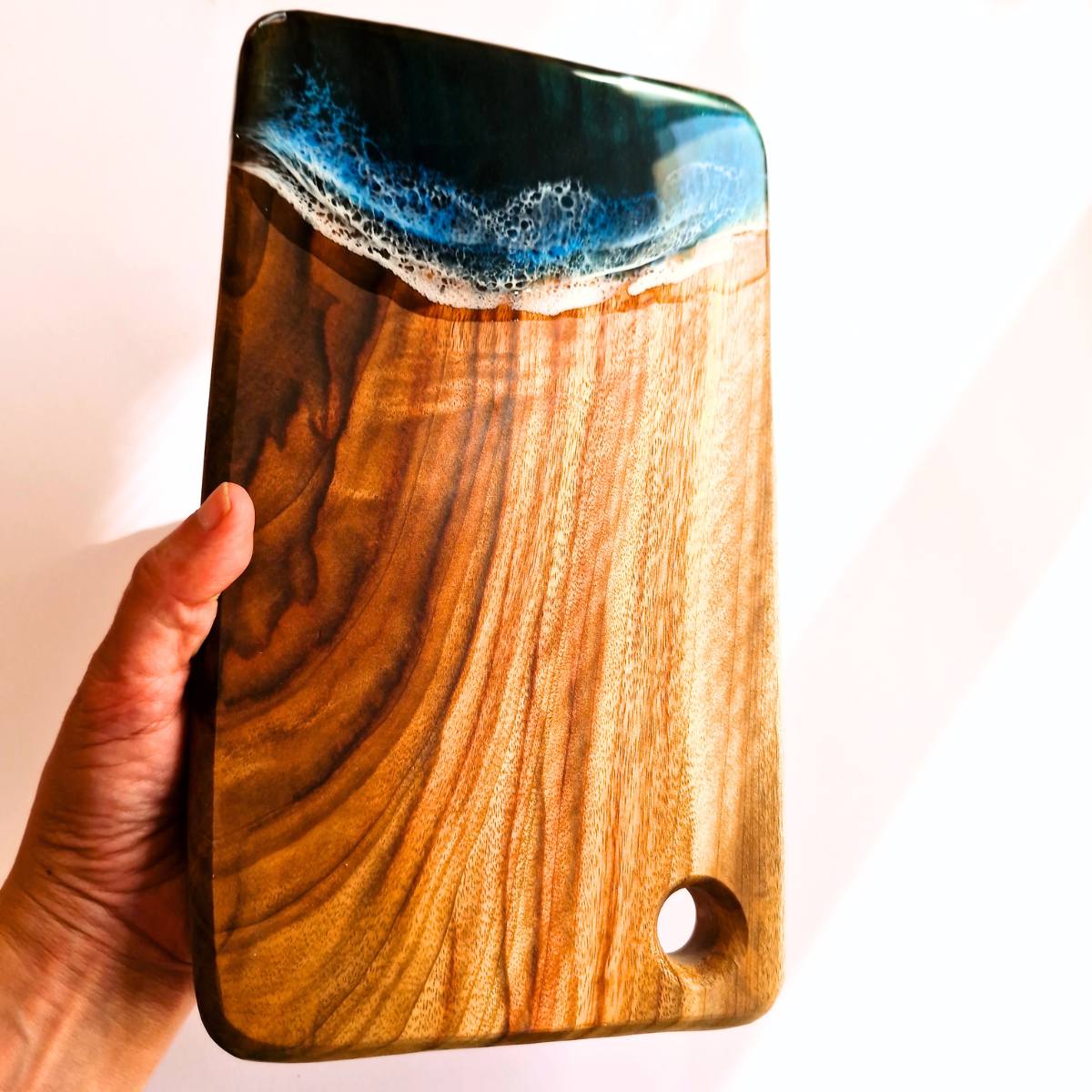 Ocean Resin Cheese & Serving Board – Small | Australian Camphor Laurel