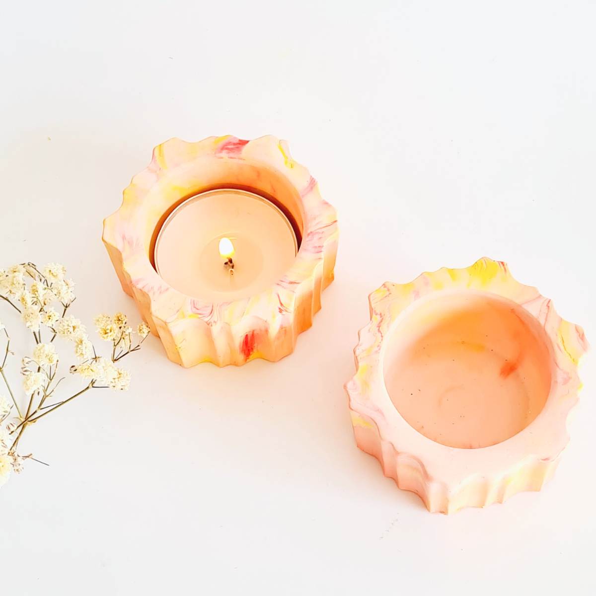 tealight candle holder set - fall decor