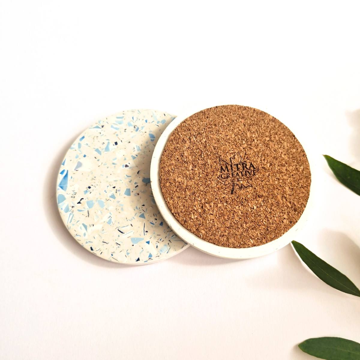 Terrazzo Coaster Set Of 2 | Handmade Drink Coasters