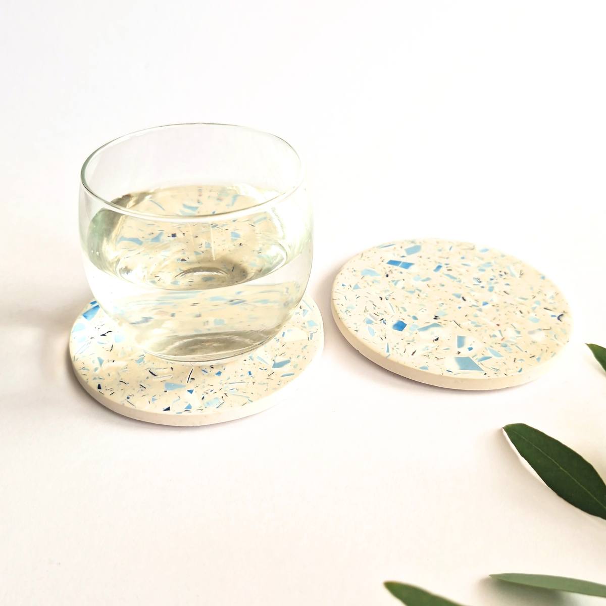 Terrazzo Coaster Set Of 2 | Handmade Drink Coasters