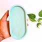 Turquoise Oval Trinket Tray - Decorative Tray - Ring Dish