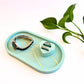 Turquoise Oval Trinket Tray - Decorative Tray - Ring Dish